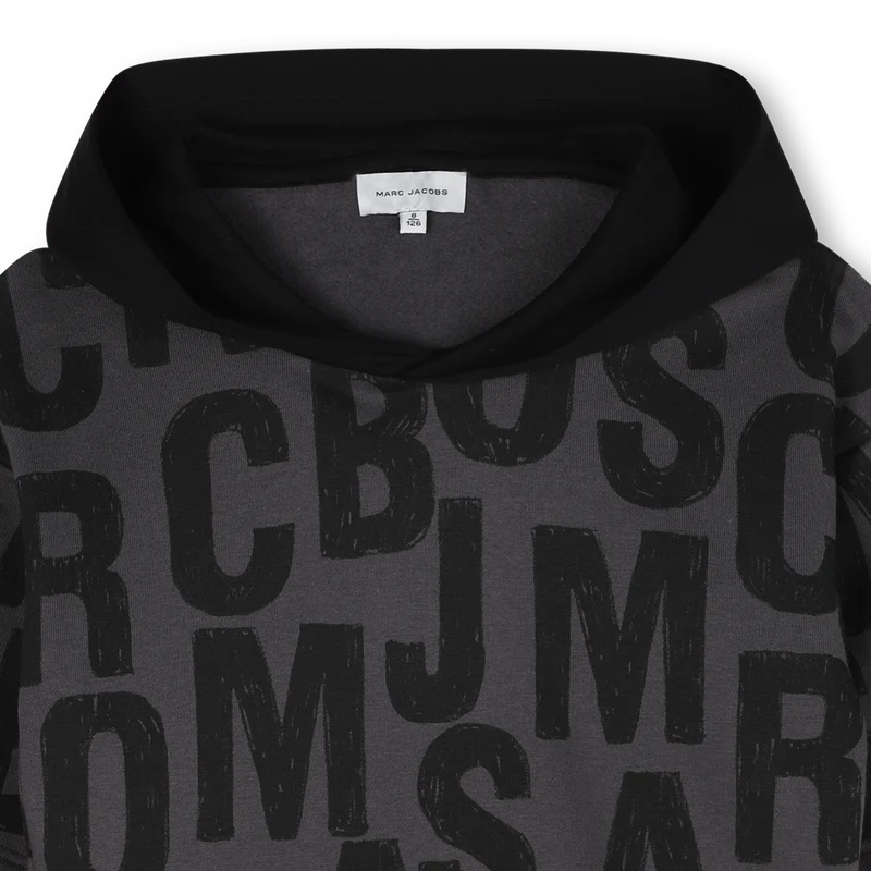 FELPA GRIGIA CON LOGO NERO MARC JACOBS - immagine 4