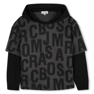 FELPA GRIGIA CON LOGO NERO MARC JACOBS