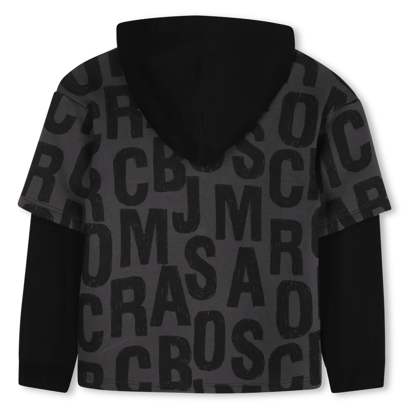 FELPA GRIGIA CON LOGO NERO MARC JACOBS - immagine 3