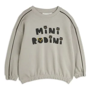 FELPA GRIGIA CON LOGO NERO MINI RODINI