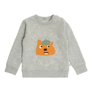 FELPA GRIGIA CON ORSO STELLA MCCARTNEY