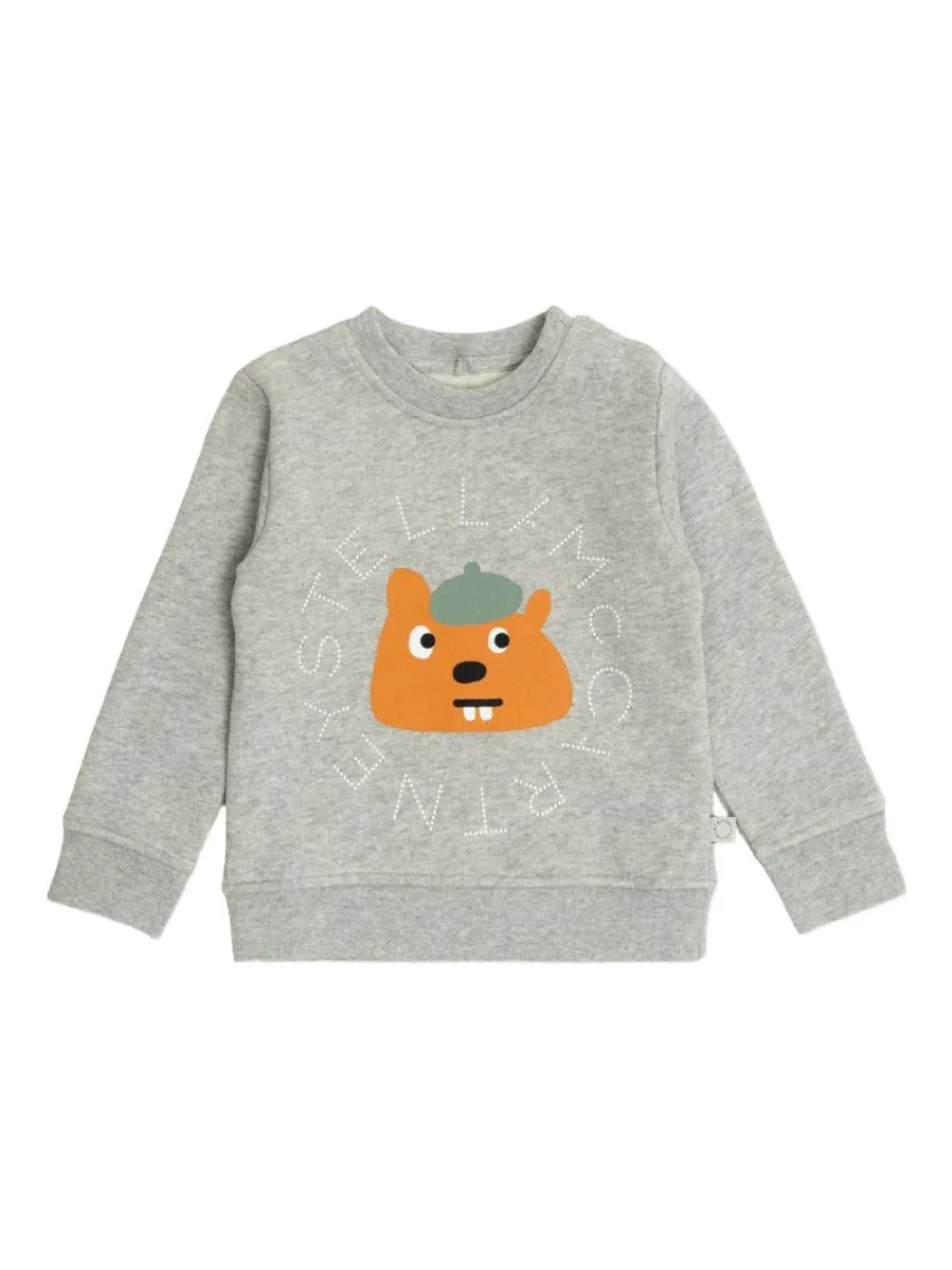 FELPA GRIGIA CON ORSO STELLA MCCARTNEY