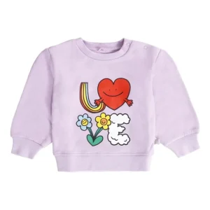 FELPA LILLA CON SCRITTA LOVE STELLA MCCARTNEY