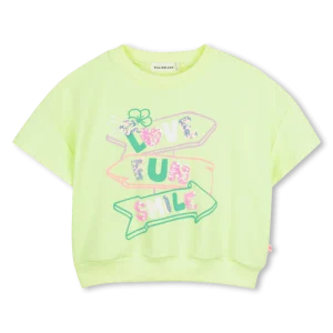 FELPA MANICA CORTA FLUO CON STAMPA  BILLIEBLUSH