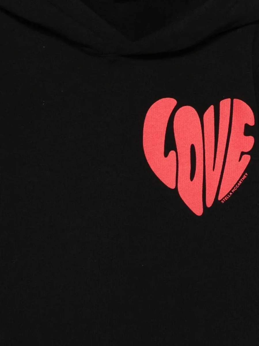 FELPA NERA CON STAMPA A FORMA DI CUORE STELLA MCCARTNEY - immagine 3