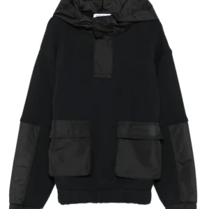 FELPA NERA CON TASCONI LUCIDI DONDUP