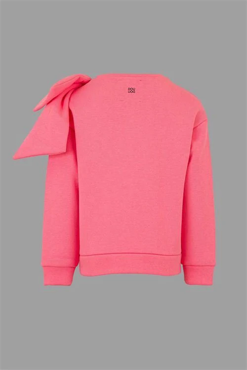 FELPA ROSA CON FIOCCO DOUUOD - immagine 3