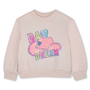 FELPA ROSA CON SCRITTA IN PAILLETTES BILLIEBLUSH