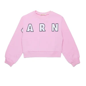 FELPA ROSA CON STAMPA MARNI