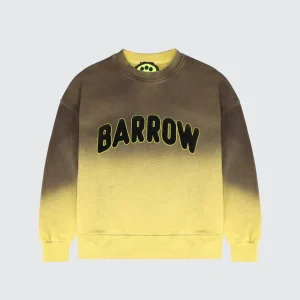 FELPA SFUMATA VERDE/GIALLO CON LOGO NERO BARROW