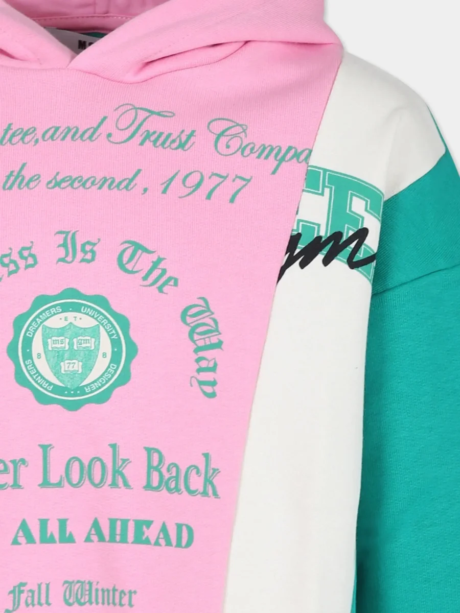 FELPA VERDE CON CAPPUCCIO MSGM - immagine 4