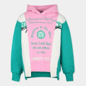 FELPA VERDE CON CAPPUCCIO MSGM