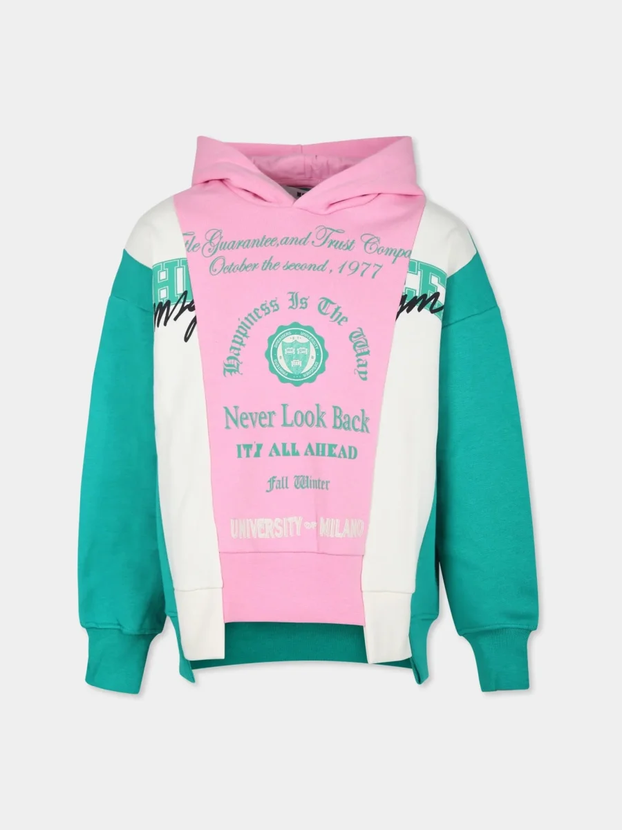 FELPA VERDE CON CAPPUCCIO MSGM - immagine 2