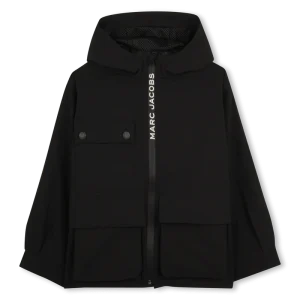 GIACCA ANTIVENTO NERA CON LOGO BIANCO MARC JACOBS