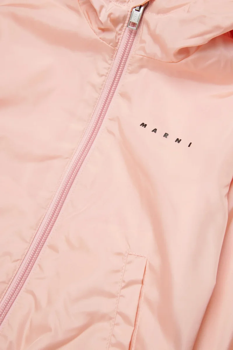 GIACCA ANTIVENTO ROSA CON LOGO NERO MARNI - immagine 5