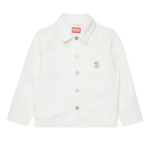GIACCA BIANCA IN DENIM CON LOGO DIESEL