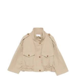 GIACCA CON TASCHE BEIGE PINKO