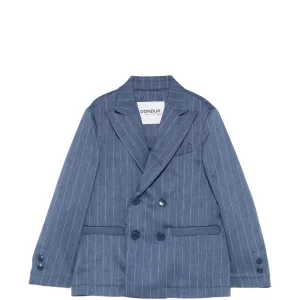 GIACCA DOPPIOPETTO GESSATO BLU DONDUP