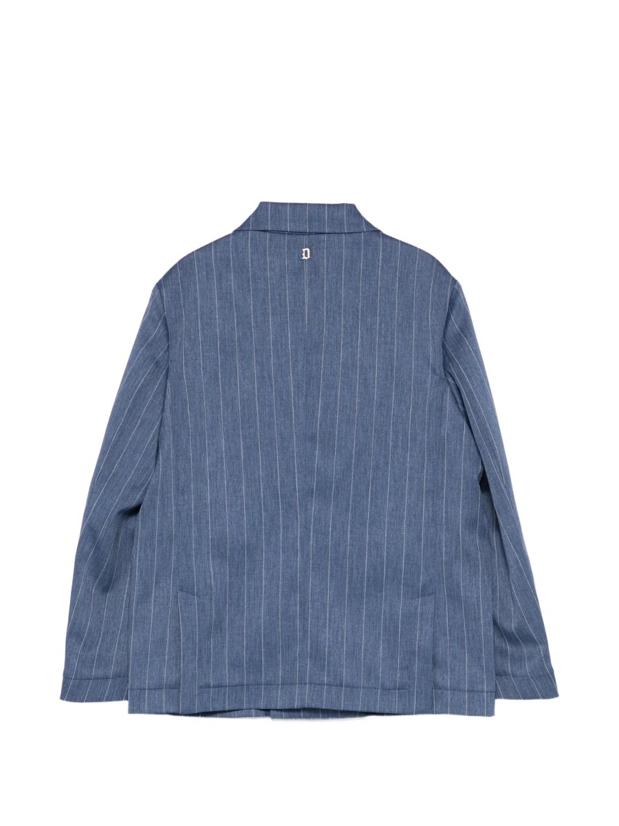 GIACCA DOPPIOPETTO GESSATO BLU DONDUP - immagine 3