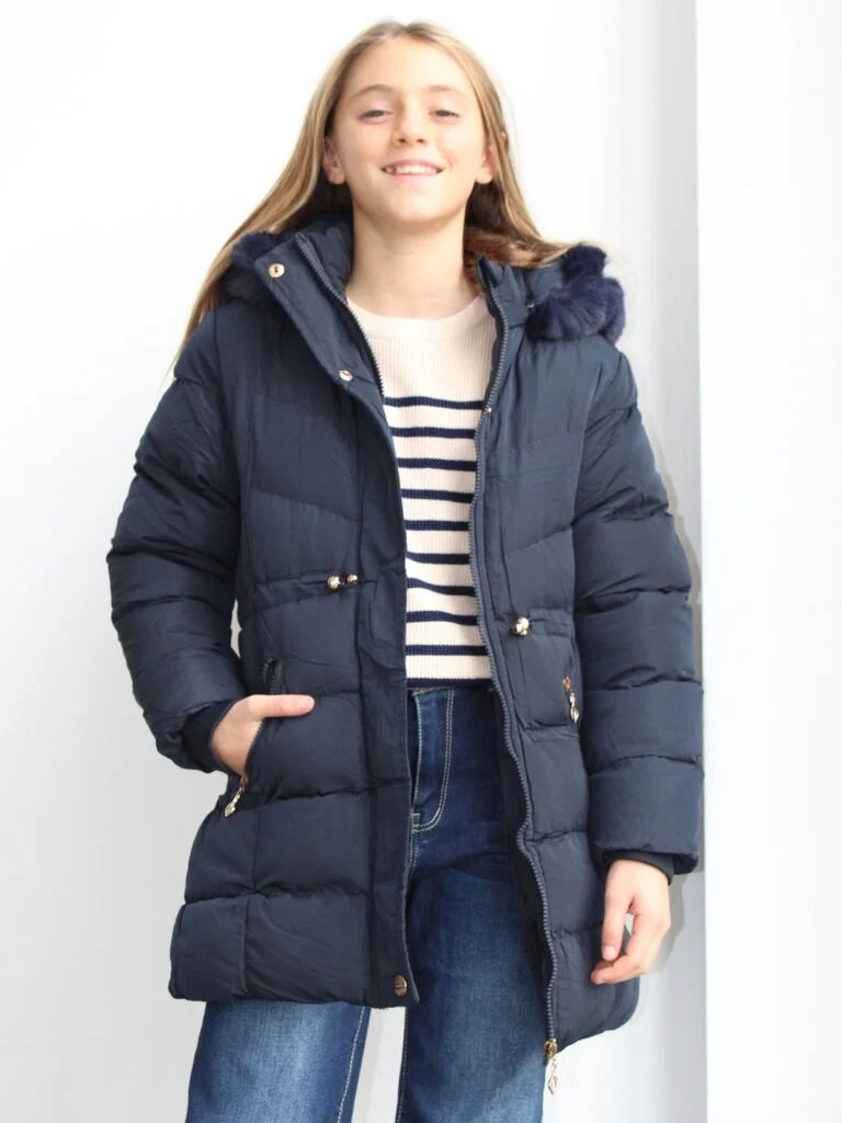 Giubbotto con cappuccio in pelliccia - immagine 3