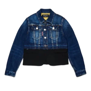 GIACCA IN DENIM CON EFFETTO BLAZER DSQUARED2
