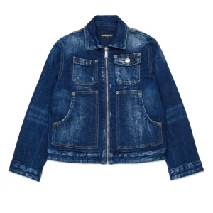 GIACCA IN DENIM CON ZIP E TASCHE DSQUARED2