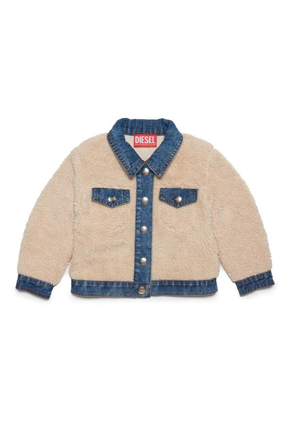 GIACCA IN DENIM E TEDDY DIESEL - immagine 2