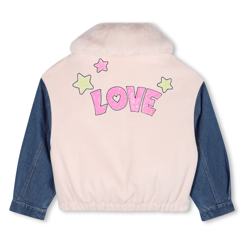 GIACCA IN LANA E MANICHE IN DENIM BILLIEBLUSH - immagine 3