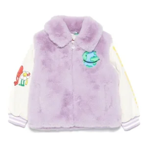 GIACCA IN PELLICCIA LILLA CON STAMPE STELLA MCCARTNEY