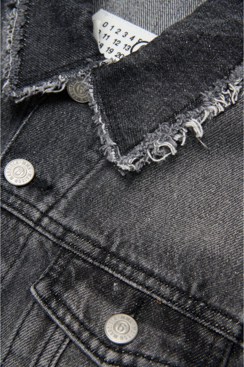 GIACCA SMANICATA IN DENIM NERO MAISON MARGIELA - immagine 5