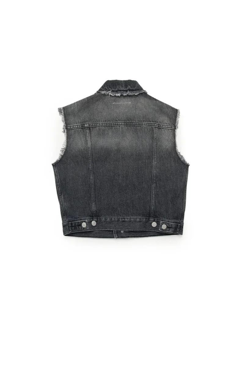 GIACCA SMANICATA IN DENIM NERO MAISON MARGIELA - immagine 3