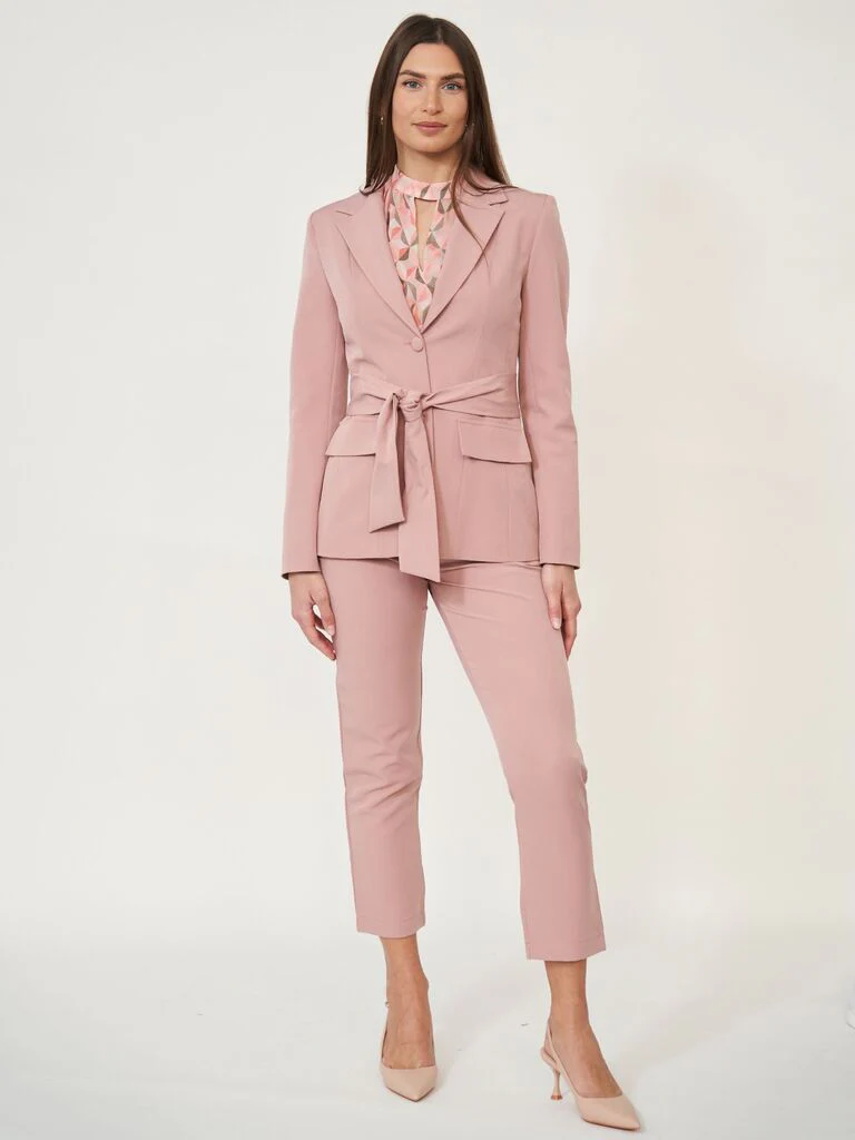 Blazer con cintura coordinato - immagine 3