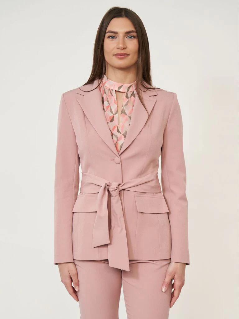 Blazer con cintura coordinato - immagine 4