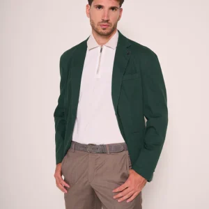 Giacca sfoderata con 2 bottoni e tasche a toppa