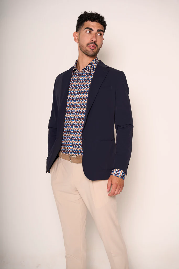 Giacca sfoderata con rever rifiniti - immagine 5