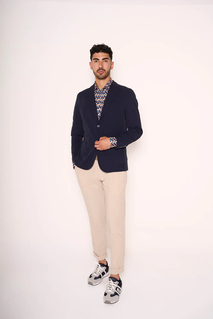 Giacca sfoderata con rever rifiniti - immagine 3