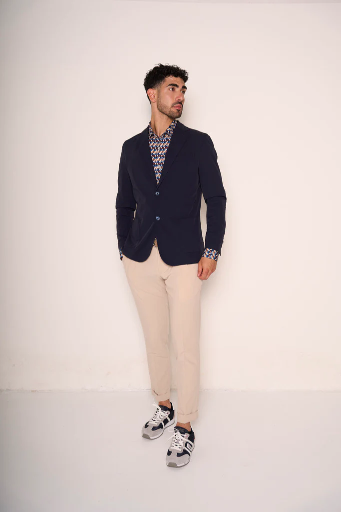 Giacca sfoderata con rever rifiniti - immagine 6