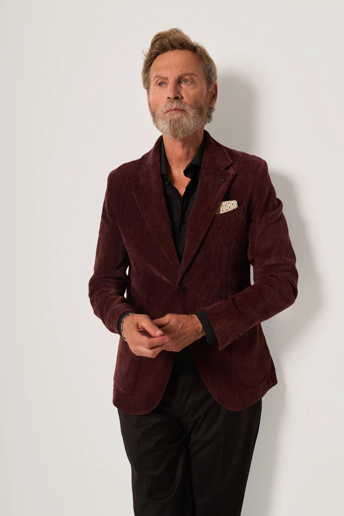 Giacca Uomo in Velluto Bordeaux - immagine 3