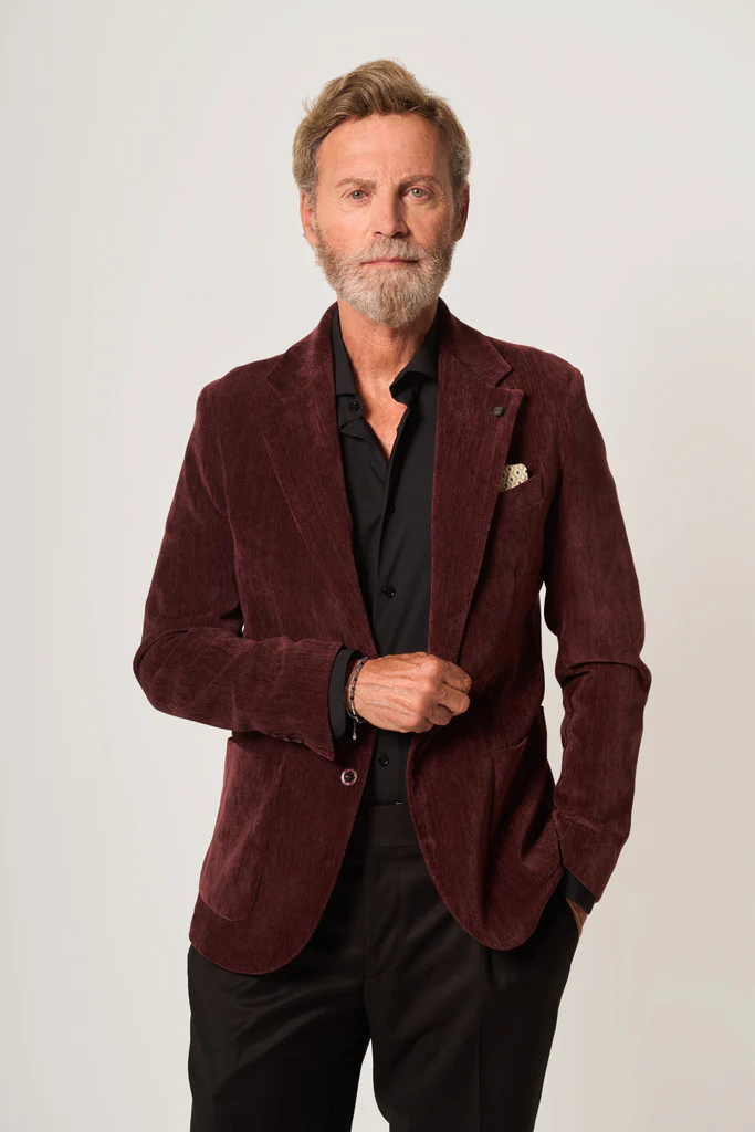 Giacca Uomo in Velluto Bordeaux - immagine 4