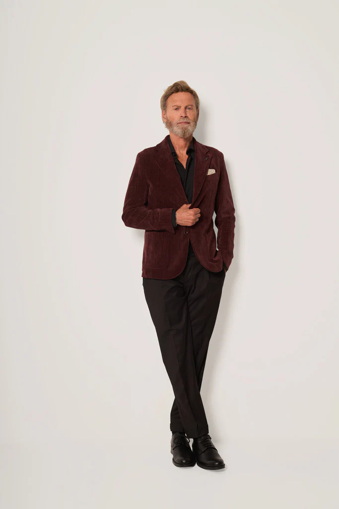Giacca Uomo in Velluto Bordeaux