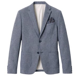 Giacca Uomo Blu Melange Slim Fit