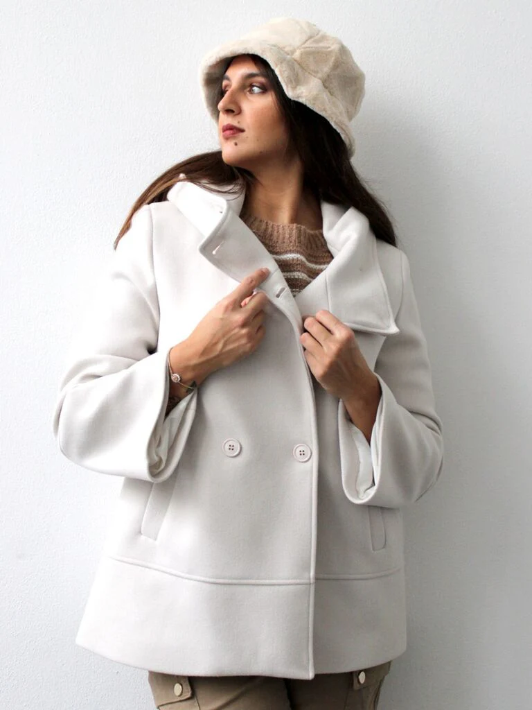 Giaccone in tessuto doppiopetto - immagine 5