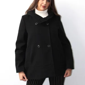 Giaccone in tessuto doppiopetto