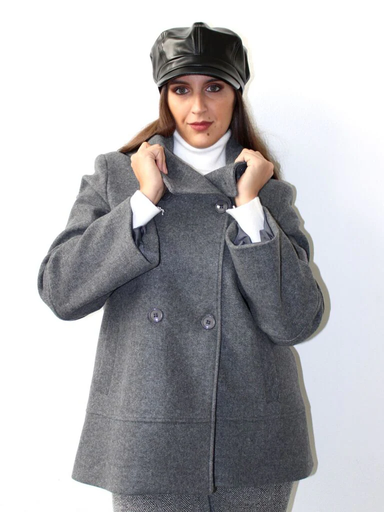 Giaccone in tessuto doppiopetto - immagine 8