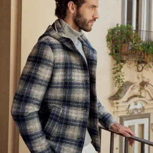 Giacca uomo fantasia con cappuccio