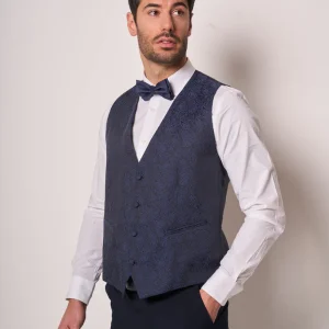 Gilet uomo elegante fantasia jacquard