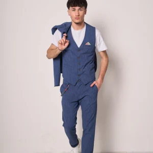 Gilet Uomo Blu Slim Fit