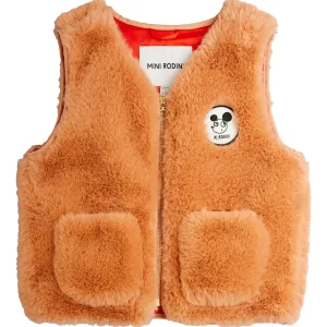 GILET IN ECOPELLICCIA CON TASCHE MINI RODINI