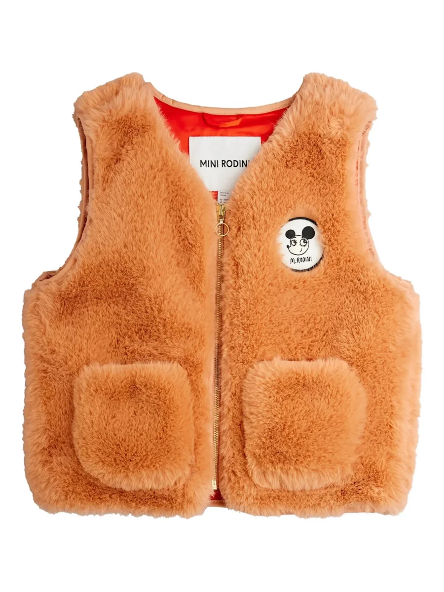 GILET IN ECOPELLICCIA CON TASCHE MINI RODINI - immagine 2