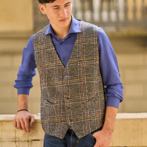 Gilet uomo fantasia a quadri